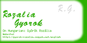 rozalia gyorok business card