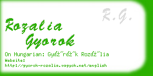 rozalia gyorok business card